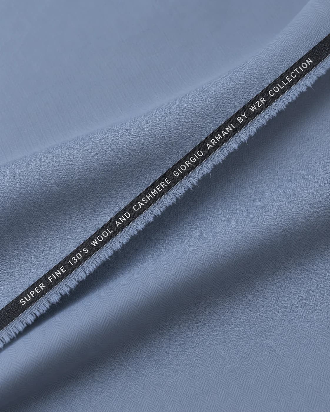 Super Fine 130s Wool & Cashmere fabric in Powder Blue